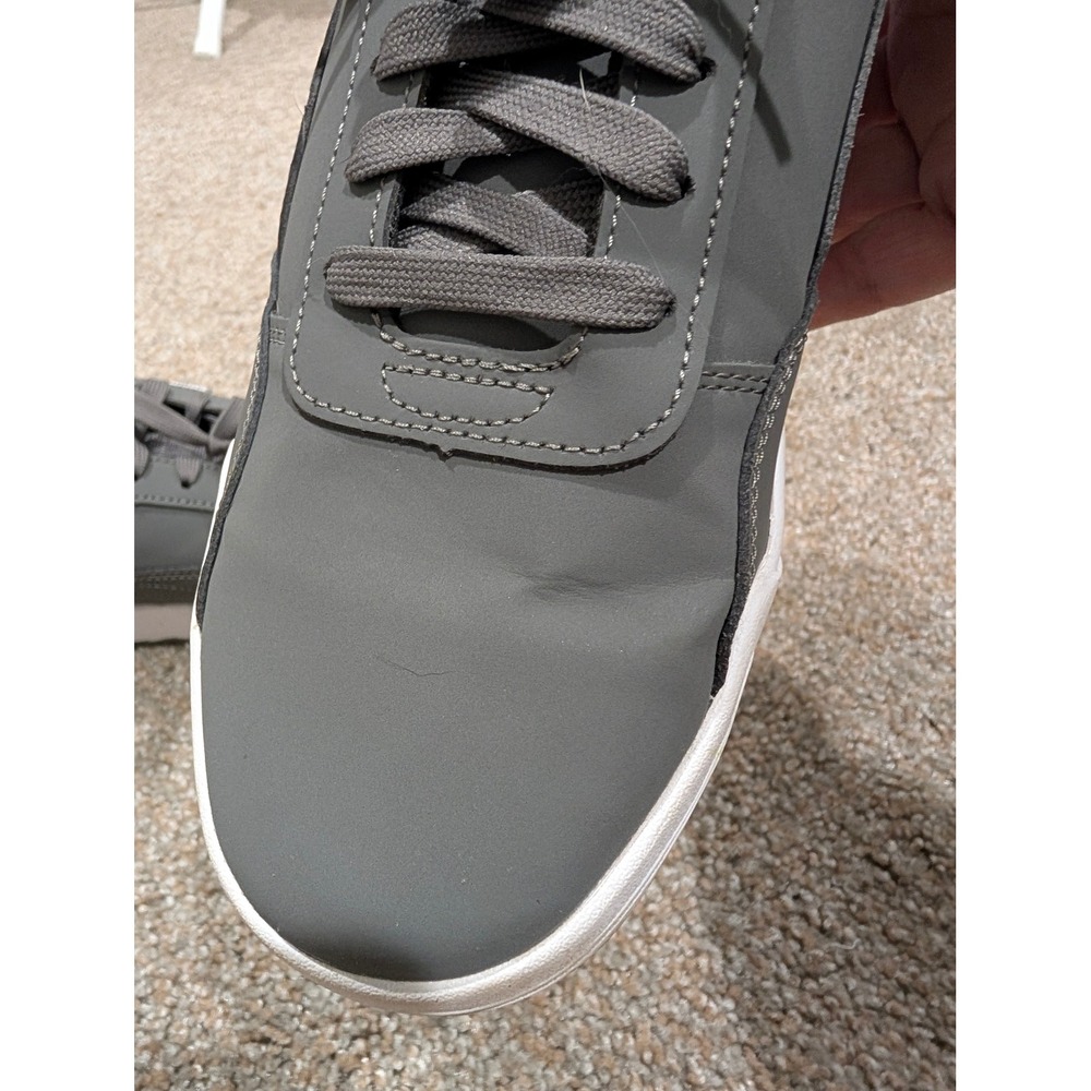 Puma Caracal Mens Sneakers Castlerock Gray White Low Top Shoes Size 10.5 - Picture 2 of 7